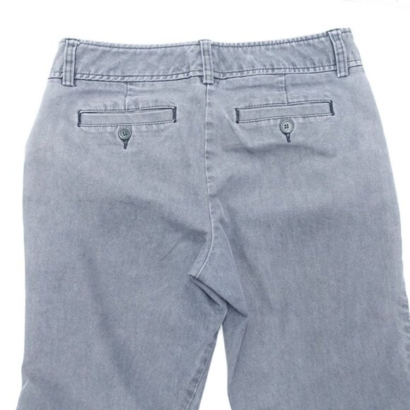 Bass Straight Pants Women's Size 6 Gray Denim Mid-Rise Pockets Stretch Cotton - Picture 8 of 8